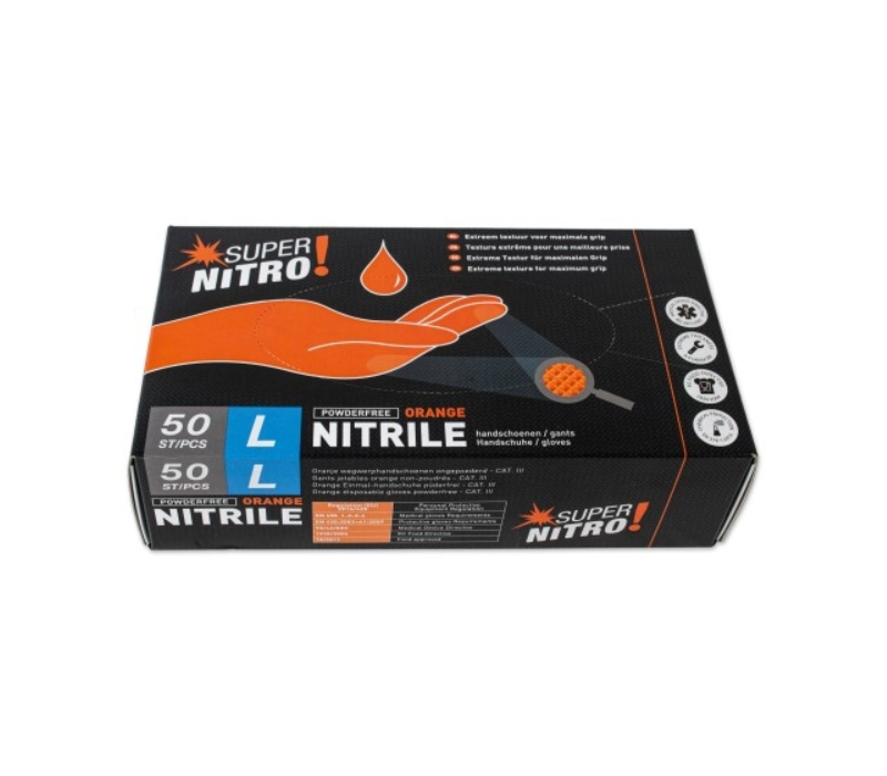 Les gants nitrile non-poudrés super nitro